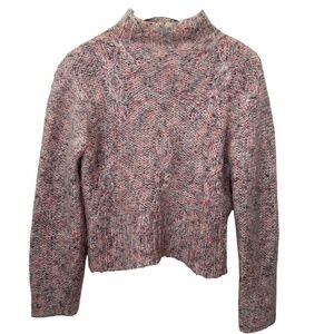 Frost Sweater Womens Size M/L  Mohair Blend Mock Neck Pullover Cropped  90s